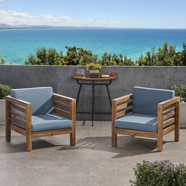 Breakwater Bay Outdoor Club Patio Chair with Cushions & Reviews Wayfair